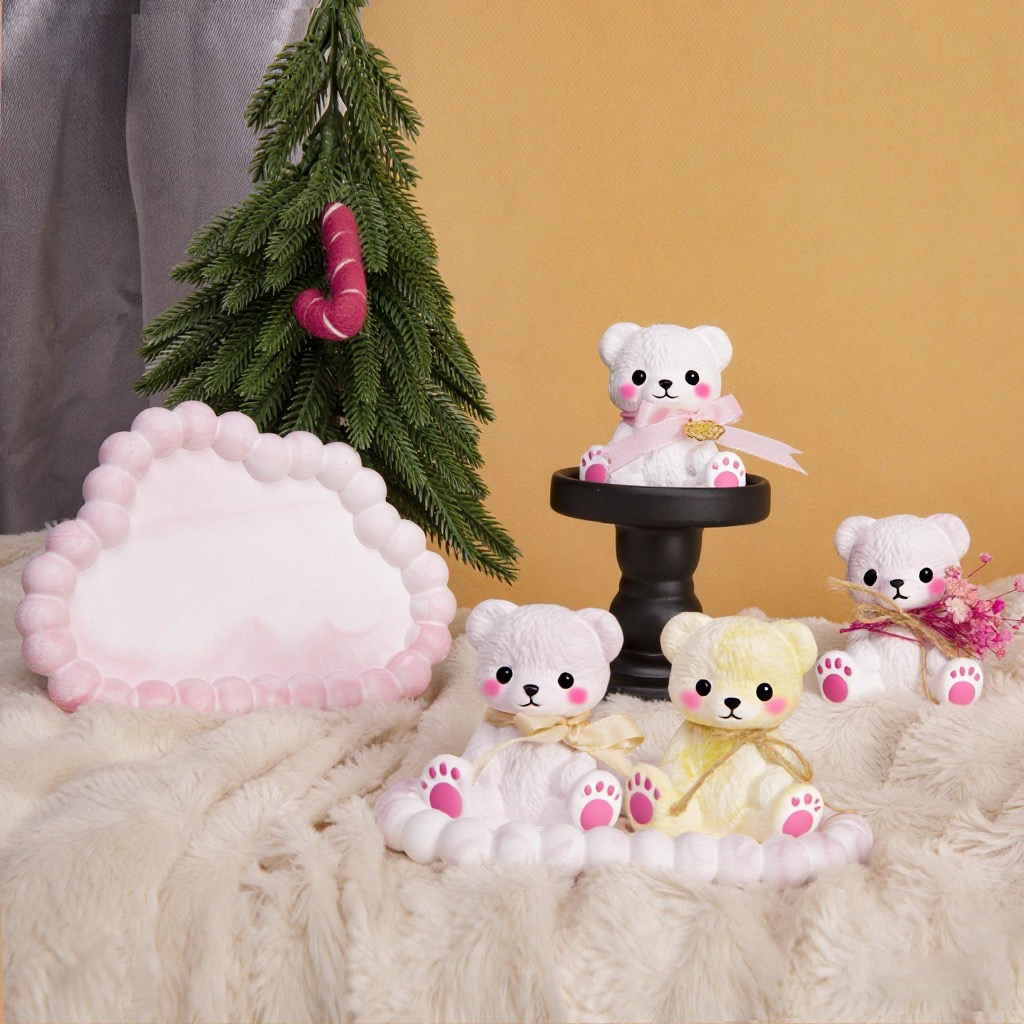 3PCS Couple Bear Silicone Mold - огляд і ціна Candle Making Diy