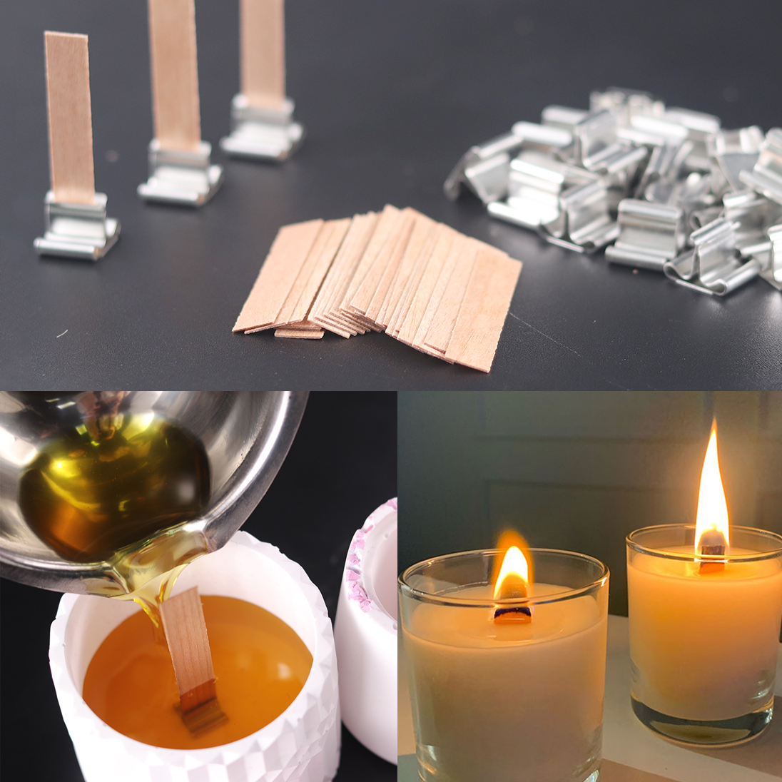 30Pcs Wooden Candle Wicks Set  - огляд і ціна Candle Making Kit Wholesale