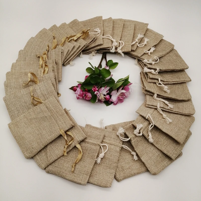 200pcs Silk Ribbon Cotton Draw - огляд і ціна Jute Bag Packaging
