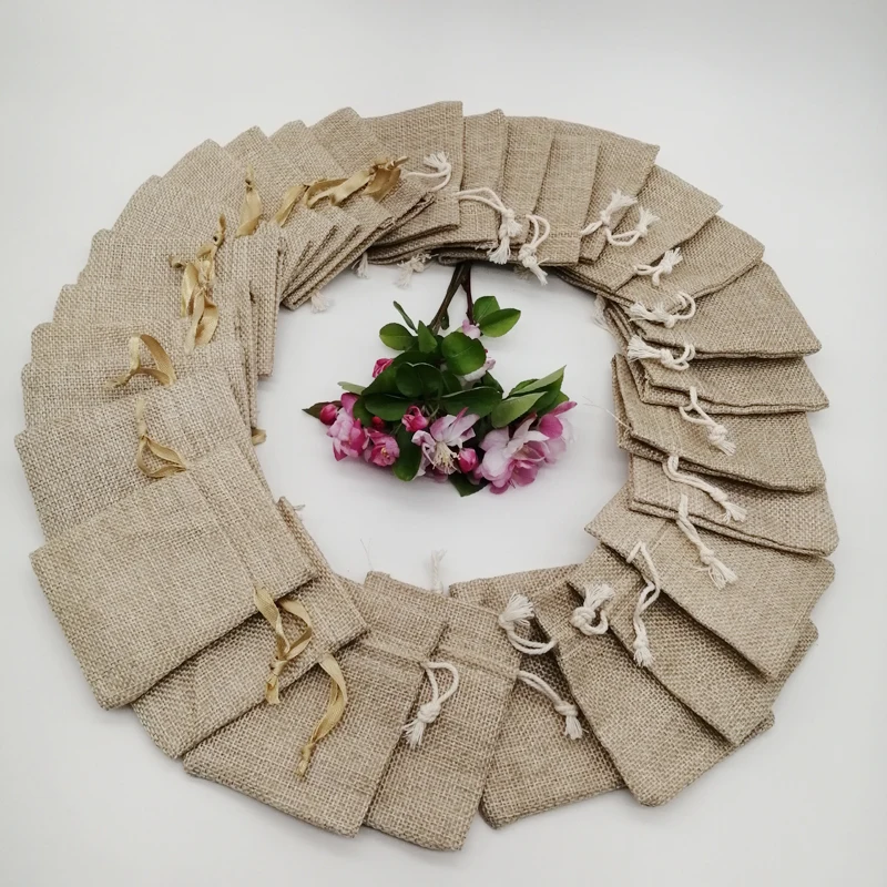 200pcs Silk Ribbon Cotton Draw - огляд і ціна Jute Bag Packaging