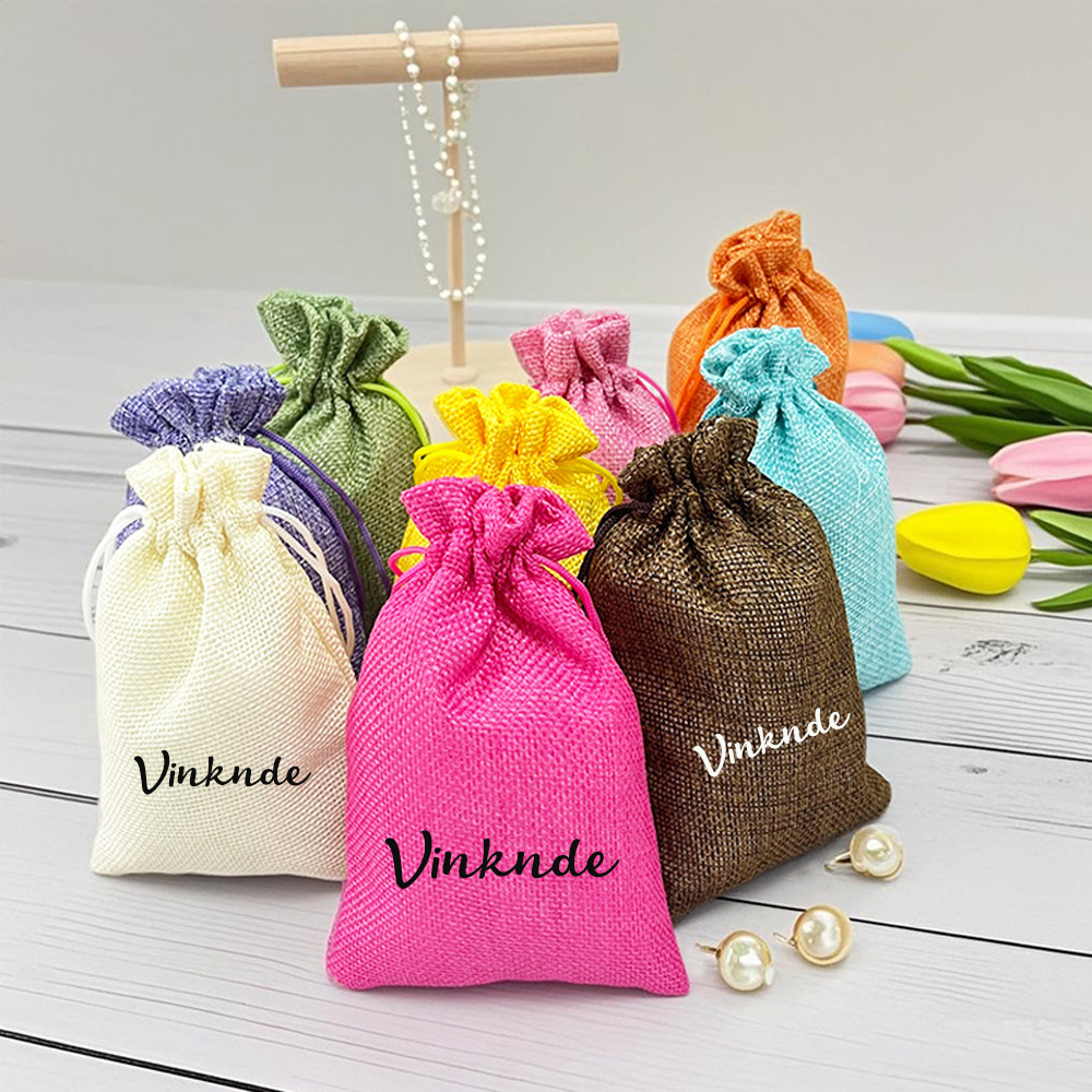 100 Custom Logo Burlap Drawstr - огляд і ціна Jute Bag Packaging
