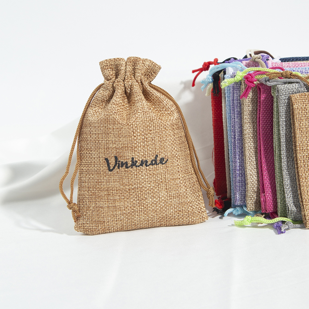 100 Custom Logo Burlap Drawstr - огляд і ціна Jute Bag Packaging