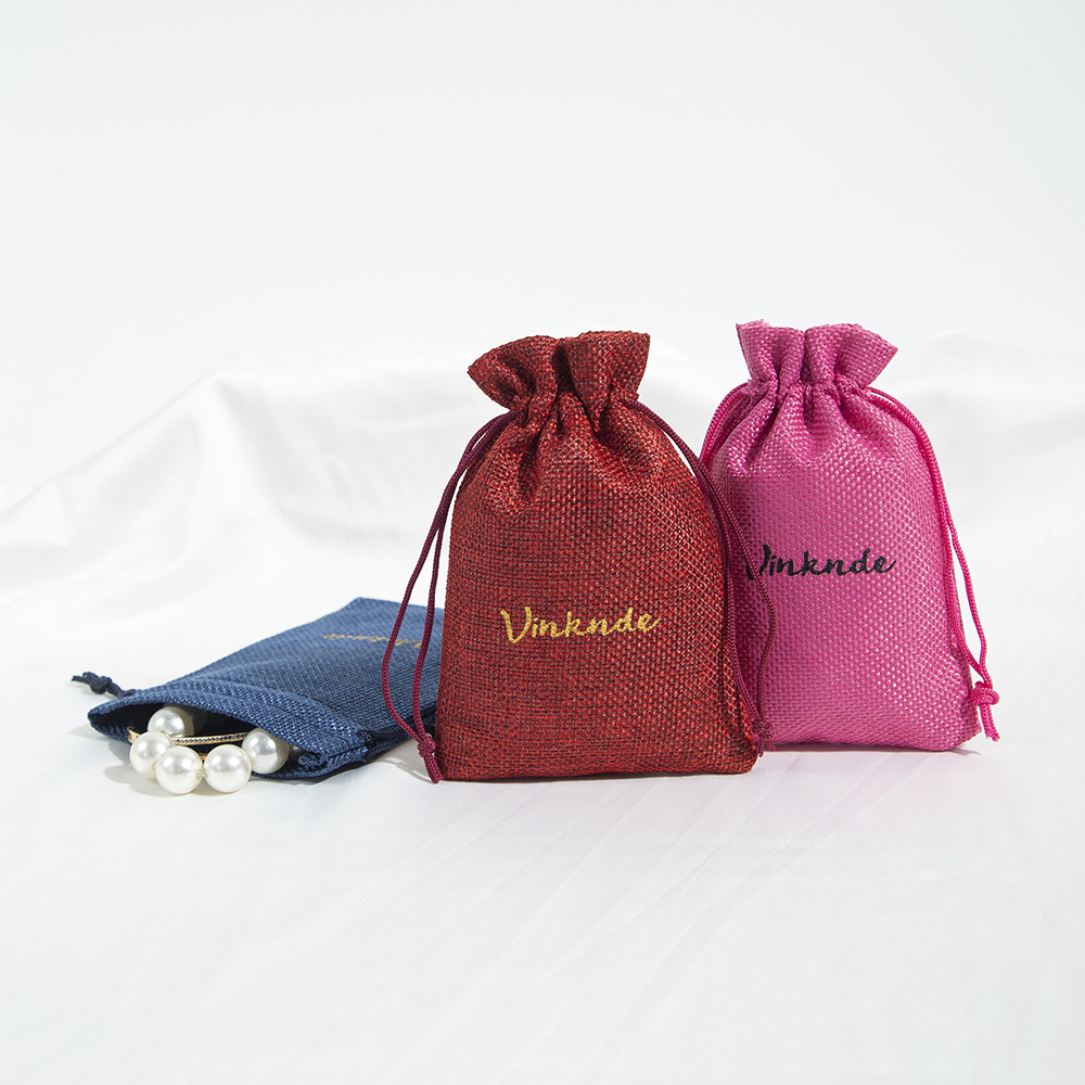 100 Custom Logo Burlap Drawstr - огляд і ціна Jute Bag Packaging