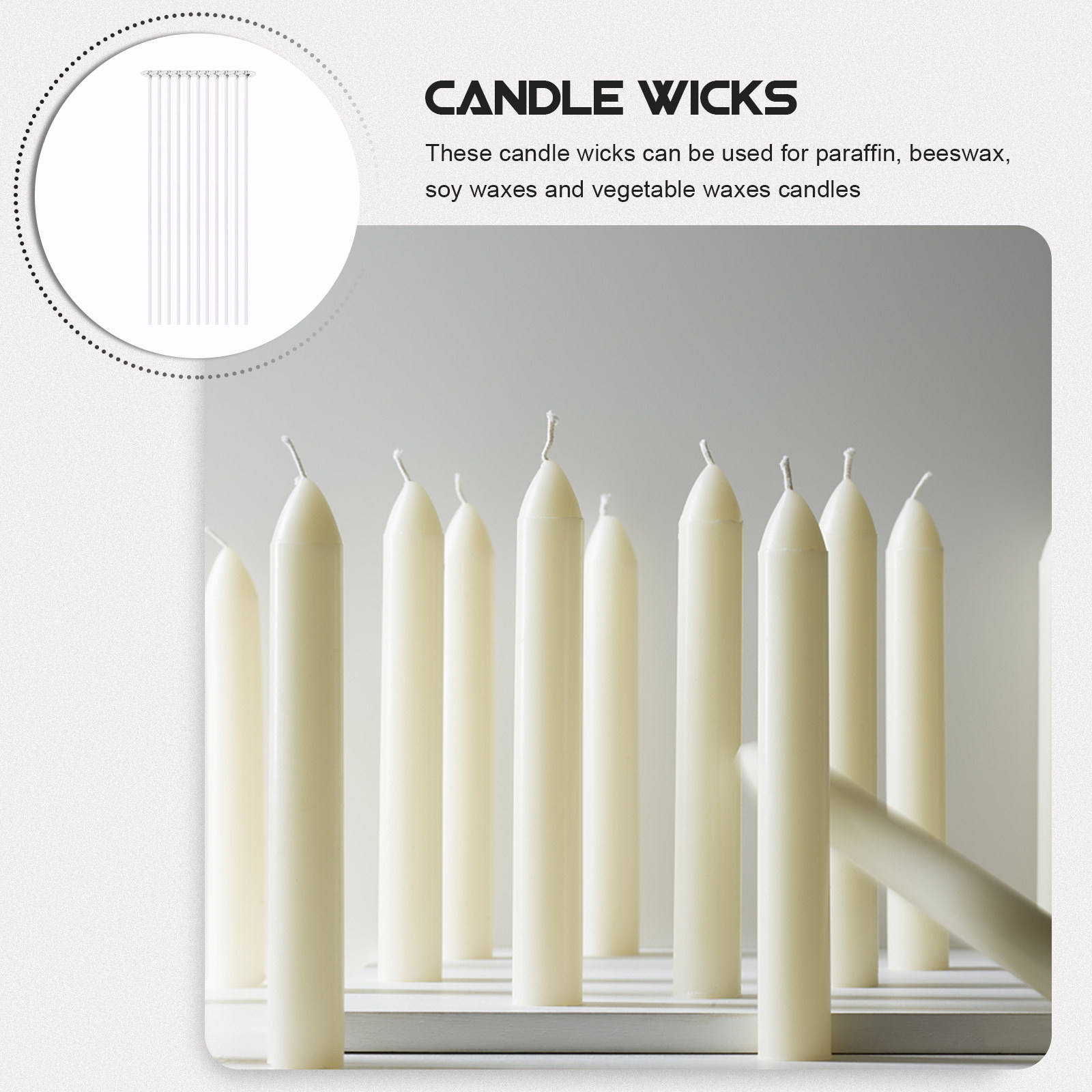 100Pcs Cotton Wicks for DIY Ma - огляд і ціна Candle Making With Beeswax