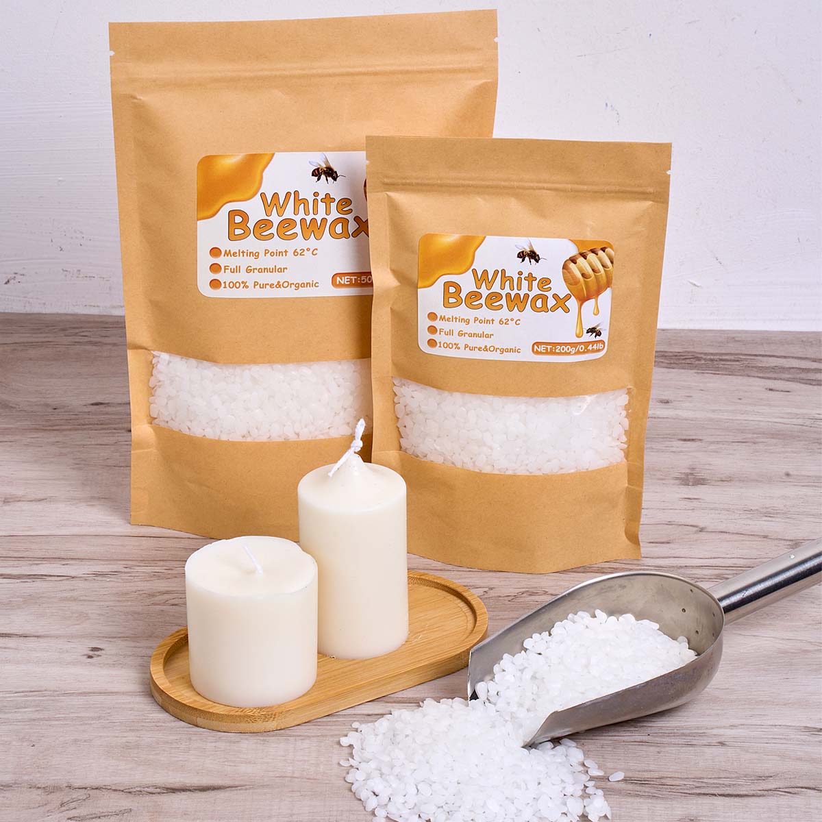 1000g White Beeswax DIY Candle - огляд і ціна Candle Making With Beeswax
