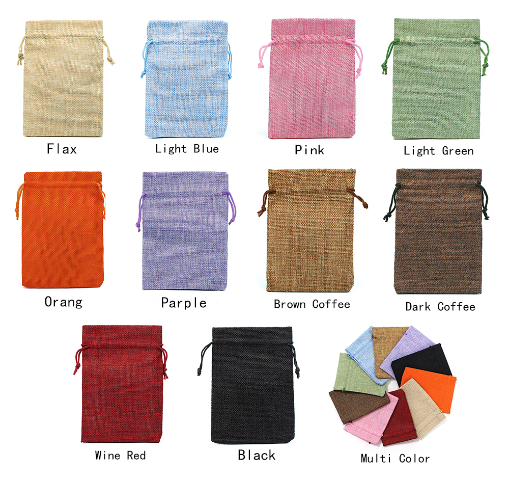 10Pcs/Lot Drawstring Natural B - огляд і ціна Jute Bag Packaging
